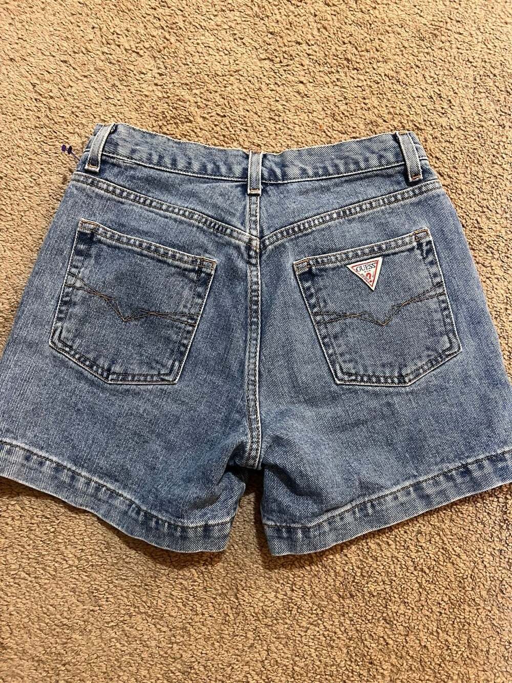 Vintage Guess Denim Shorts Size 27  High Waisted Blue Cotton